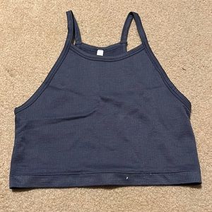 Steel blue crop top